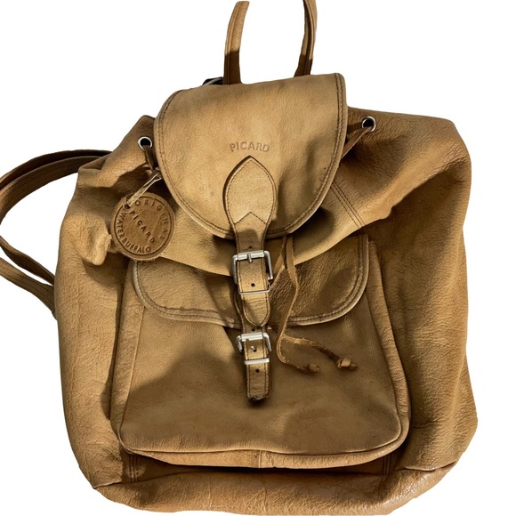 Picard Tan Leather Backpack - Picture 1 of 15